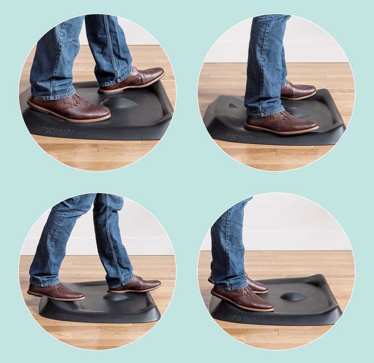 Topo Comfort Mat by Ergodriven ergonomic standing desk mat that helps you beat lifestyle creep by reducing fatigue