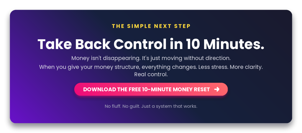 Download the free 10 minute money reset guide